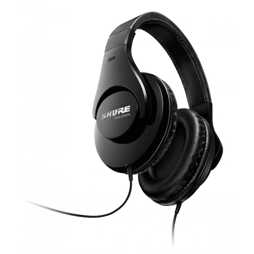 Shure SRH240A Austiņas Vadu Mūzika Melns