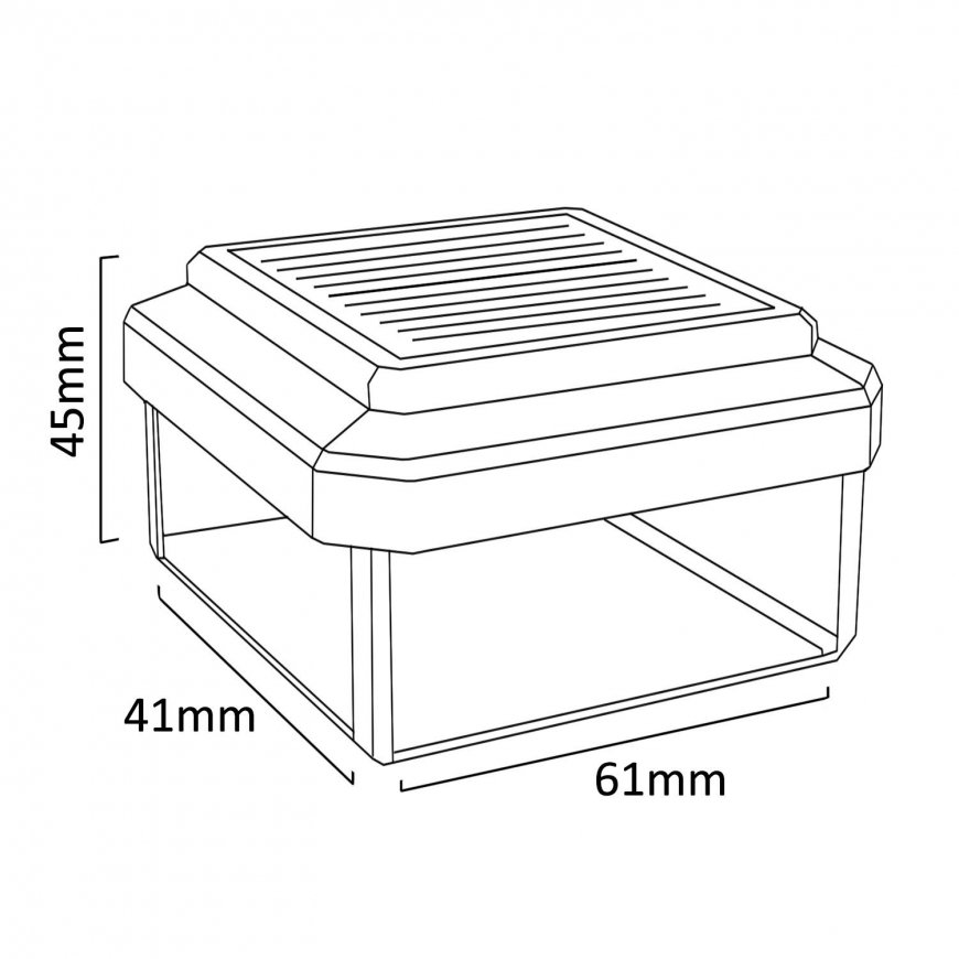 Солнечная светодиодная лампа GreenBlue для столба, 60x40мм, крыша конверта, GB125