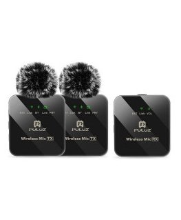 Puluz Bevielis skaitmeninis dvigubas mikrofonas, prisegamas, OTG USB Type-C, Lightning