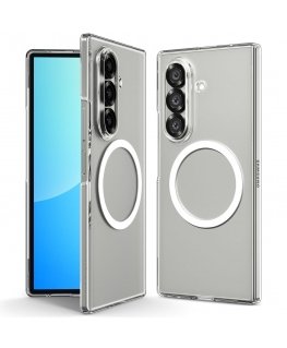 Spigen Galaxy Z Fold 7 Case Air Skin (MagFit) [Clear Case / White Ring]