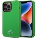 Apple iPhone 15 Pro 6.1 šķidrais silikons mikrošķiedras krokodila logo Magsafe aizmugures vāks zaļš Apple iPhone 15 Pro 6.1 šķidrais silikons mikrošķiedras krokodila logo Magsafe aizmugures vāks zaļš