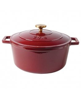Apaļš emaljēts čuguna katls Zyle ZY020RKI, sarkans, Ø 27 cm, 6 l