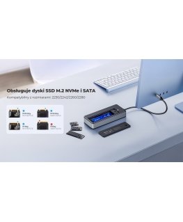 Orico Doko station USB-C with M.2 disk enclosure, 10 Gbps, HDMI 4K 60Hz