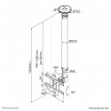 Neomounts FPMA-C100WHITE kyltin näyttökiinnike 76,2 cm (30") Valkoinen Neomounts FPMA-C100WHITE kyltin näyttökiinnike 76,2 cm (30") Valkoinen