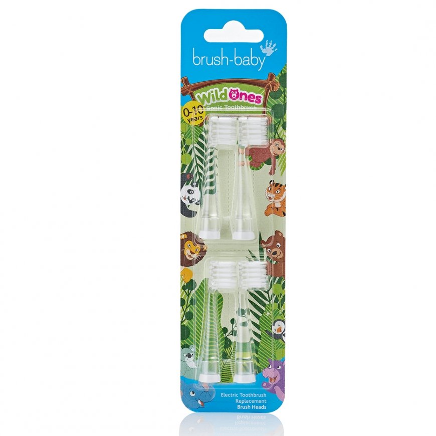 Brush-Baby BRB241 hambaharjaotsik 4 tk Läbipaistev, Valge