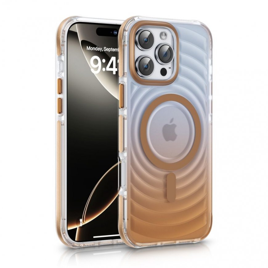 Apple iPhone 16 Pro EchoWave Clear MagSafe Kulta