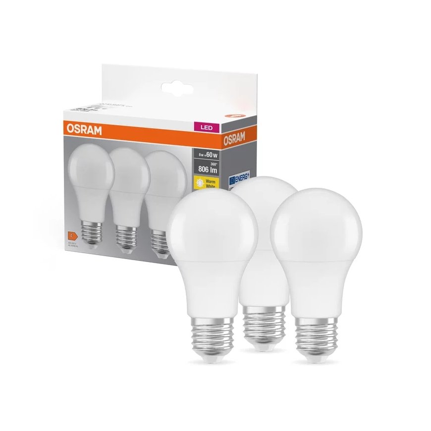 Osram 4099854046797 LED lemputė Šiltai balta 2700 K 8,5 W E27 F – 4