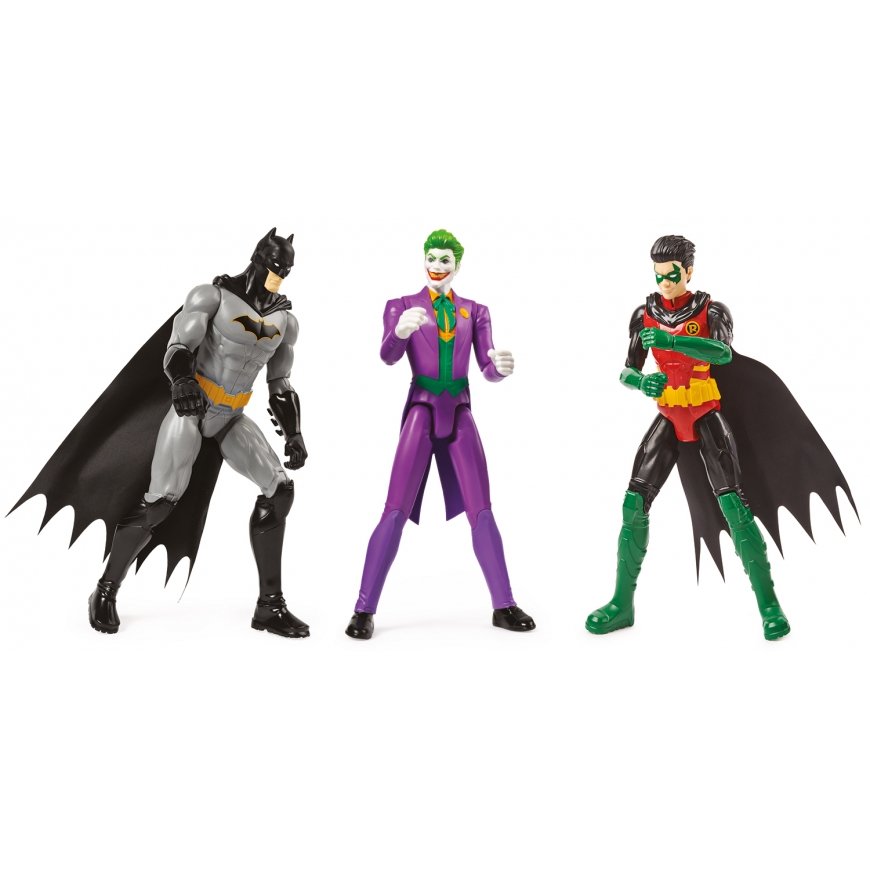 DC Comics , Batman and Robin vs. The Joker, 12-inch Action Figures, Kids Toys for Boys and Girls Age – 3