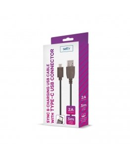 Universaalne USB-kaabel 3m 2A type-C must