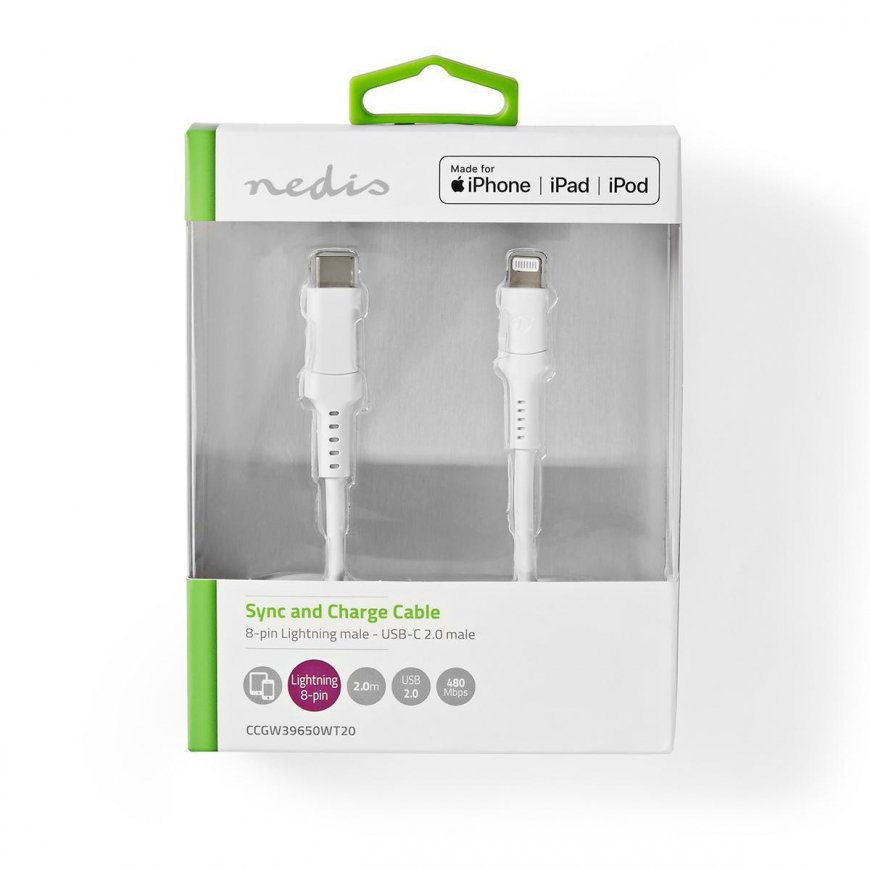 Nedis CCGW39650WT20 lightning cable 2 m White – 3