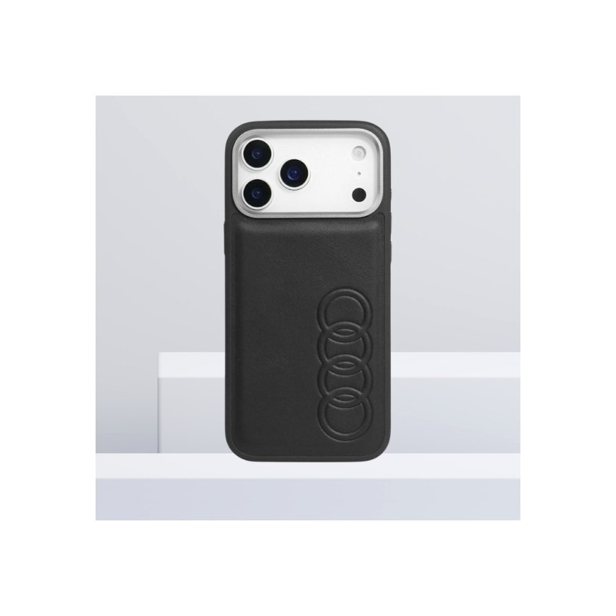 Dėklas Audi TT sintetinio odos MagSafe iPhone 17 Pro Max juodas – 2