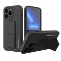 Силиконовый чехол с подставкой для Apple Phone 13 Pro Max черный