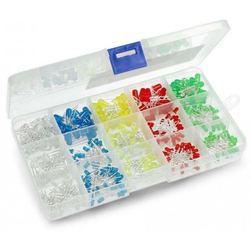 LED set of 375 pieces 3mm and 5mm in a justPi box – 2
