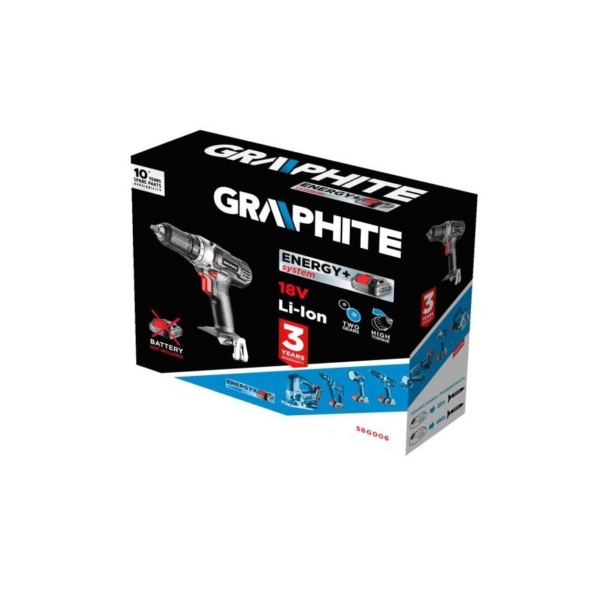 Graphite 58G006 urbis 1250 RPM Bez atslēgas – 2