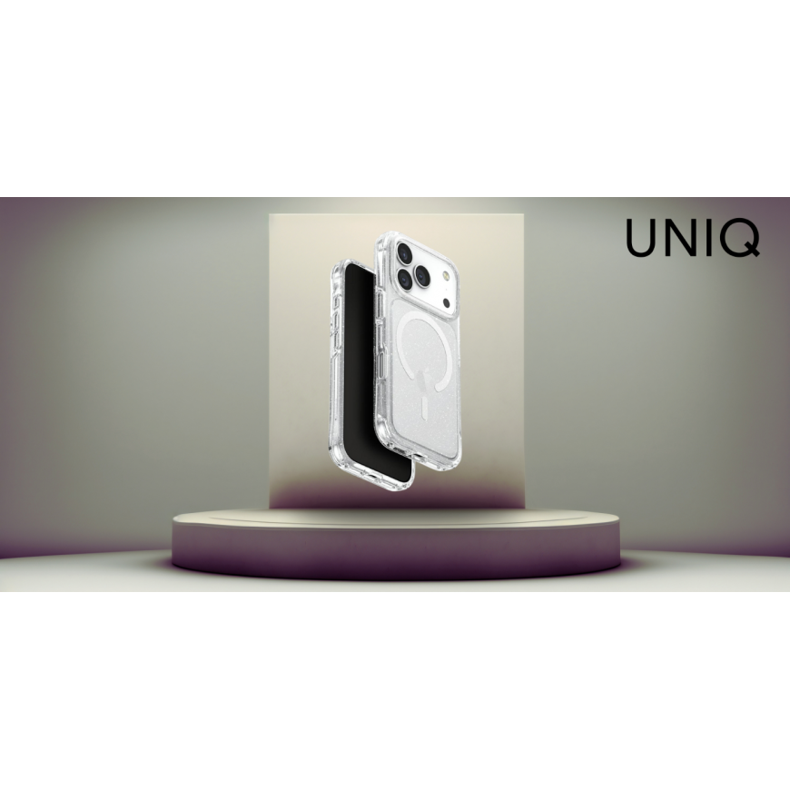 UNIQ LifePro Xtreme case for iPhone 17 Pro Magclick Charging transparent/glitter