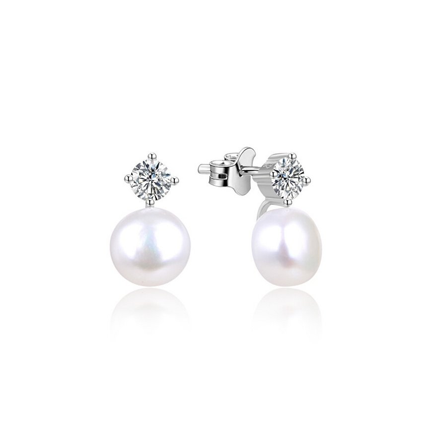 Beneto Silver earrings with real pearls TAGUP1649P