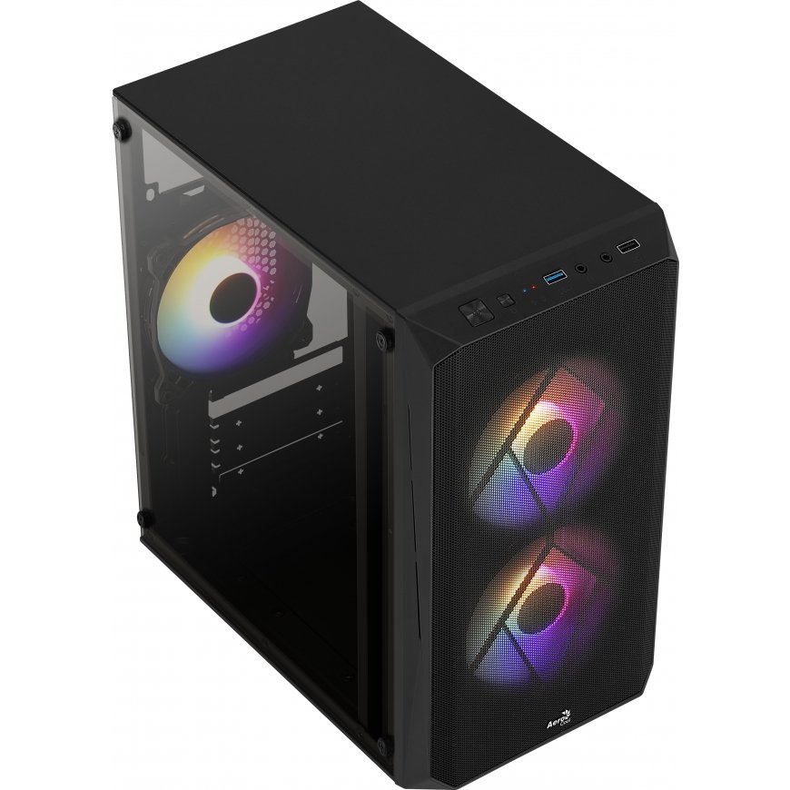 Aerocool CS107V2 kompiuterio korpusas „Mini Tower“ Juoda – 5