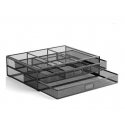ATL Metallinen näyttöteline kahdella laatikolla, 40x29,5x11,5 cm