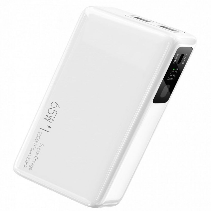 Power Bank 65W Super Fast Charge Nopea 20000 mAh Musta