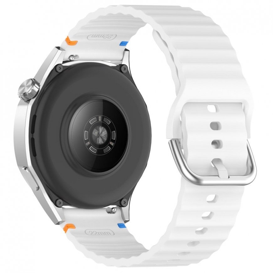 Riff 22mm White Silicone Strap
