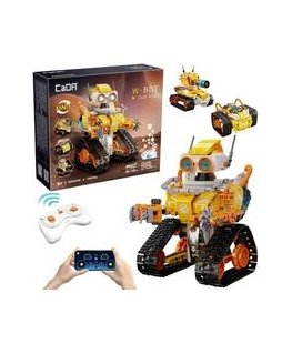CaDA konstrukciniai blokeliai, modelis W.Bot nuotoliniu būdu valdomas robotas Code, RC robotas 3 viename, 455 elementai