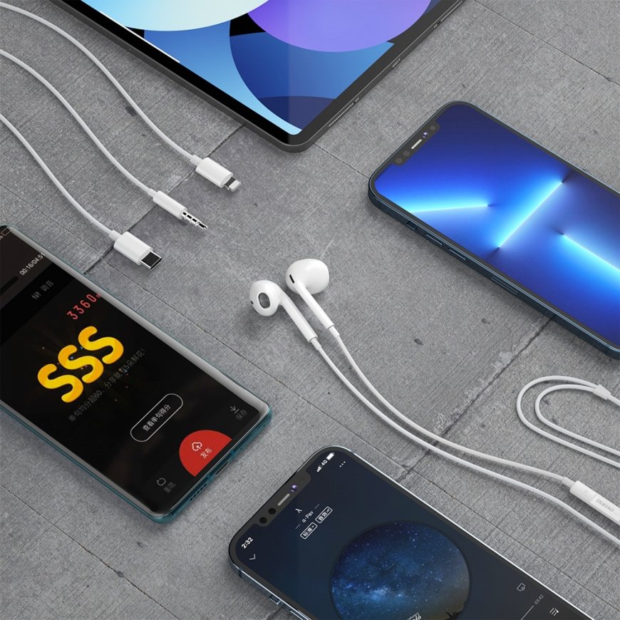 DUDAO Sluchawki X14PROT Наушники Проводная Вкладыши Музыка/Каждый день USB Type-C Белый – 3