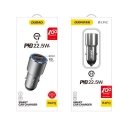 DUDAO R4PQ Car Charger 22.5W Универсальная Серый Прикуриватель Быстрая зарядка Авто