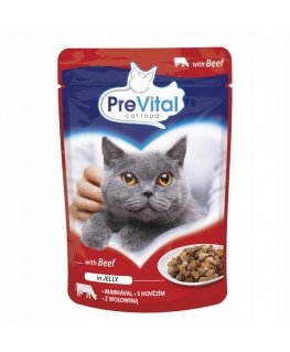 PREVITAL jautiena želė - šlapias kačių maistas - 100g