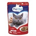PREVITAL liellopa gaļa želejā - mitrais kaķu ēdiens - 100g