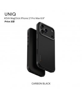 UNIQ Keva dėklas iPhone 17 Air Magclick įkrovimui juodas