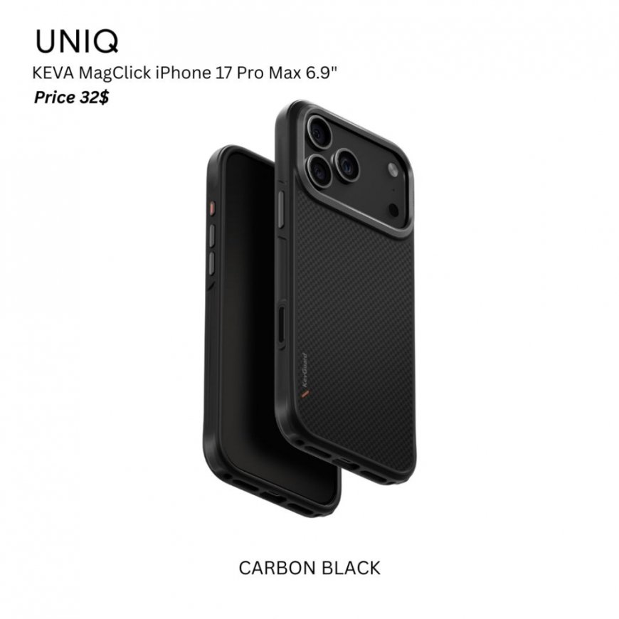 UNIQ Keva Case for iPhone 17 Air Magclick Charging Black