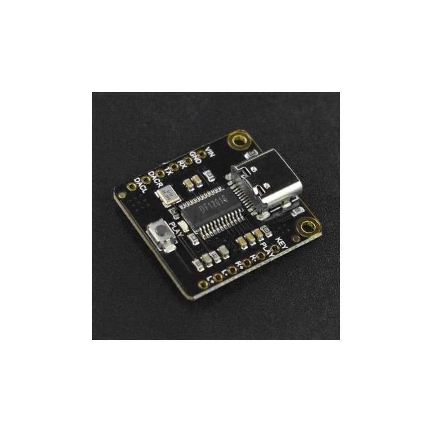 Fermion, DFPlayer Pro, 2 channel mini MP3 player with built-in 128MB memory, DFRobot DFR0768
