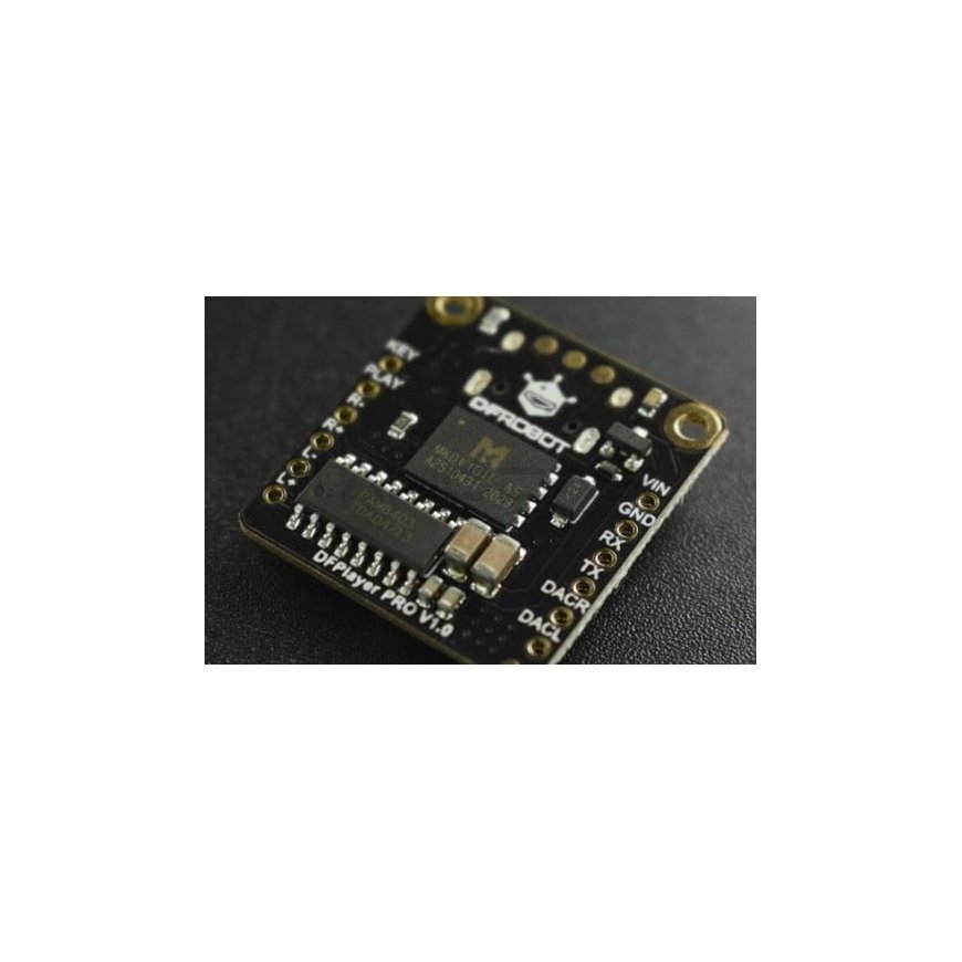 Fermion, DFPlayer Pro, 2 channel mini MP3 player with built-in 128MB memory, DFRobot DFR0768 – 2
