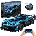 CaDA būvniecības bloki „Racer“ tālvadības pults sacīkšu automašīna „Bluefire Spectre“ sporta automašīna, 421 detaļa, RC CaDA būvniecības bloki „Racer“ tālvadības pults sacīkšu automašīna „Bluefire Spectre“ sporta automašīna, 421 detaļa, RC