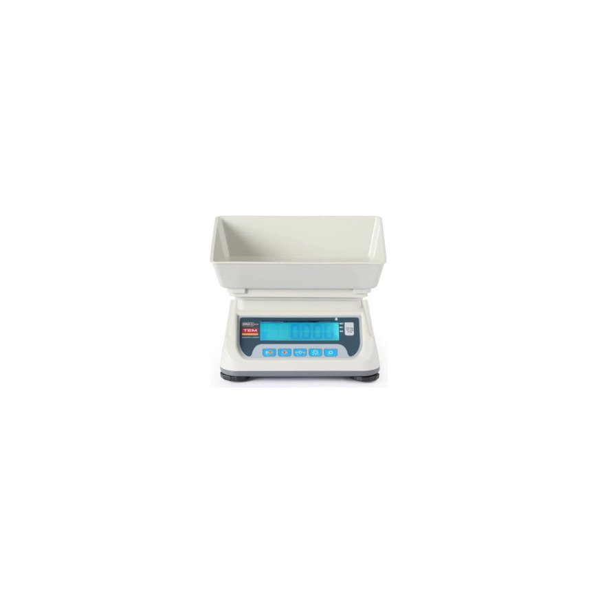 TEM Commercial Kitchen Scales with Calibration M LCD RS232 ECO+ 15 kg / 5 g