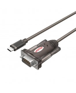 UNITEK Y-1105K seriālais kabelis Melns 1,5 m DB-9