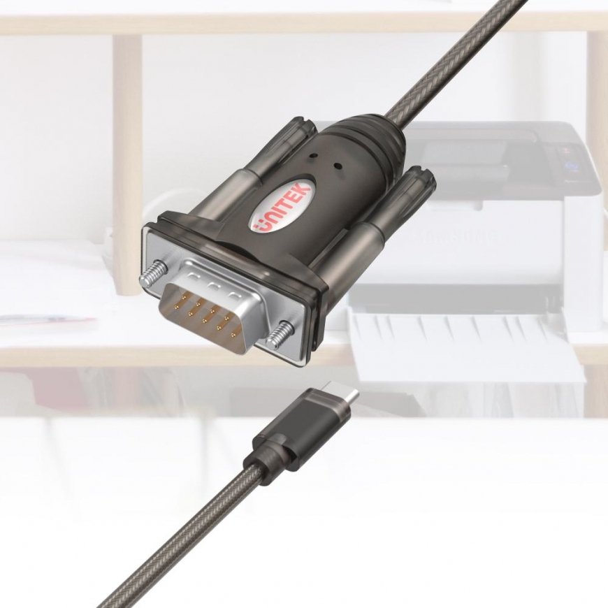 UNITEK Y-1105K sarjakaapeli musta 1,5 m DB-9 – 4