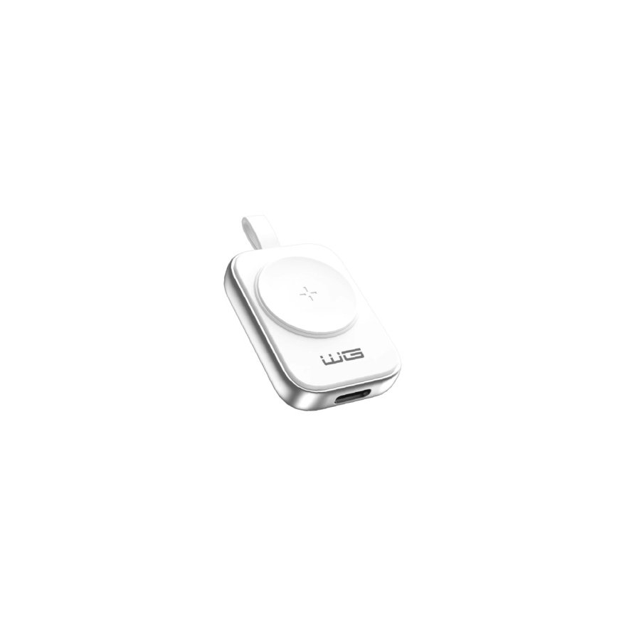WG - Charging magnetic device with USB-C for Apple Watch, white and silver