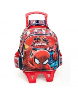 Premium Ceļa soma zēniem 2 vienā Ultimate Spiderman 3D Deluxe XL 40210C Sarkans
