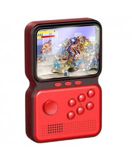 M3 16bit Nešiojama Retro Žaidimų konsolė su 900 žaidimų 3'' HD LCD / TV RCA kabelis Raudona