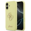 Guess Liquid Silicone 4G Metal Logo Case for iPhone 17 Yellow
