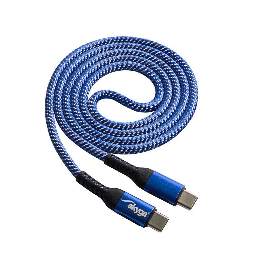 Akyga AK-USB-37 USB кабель USB 2.0 1 m USB C Синий