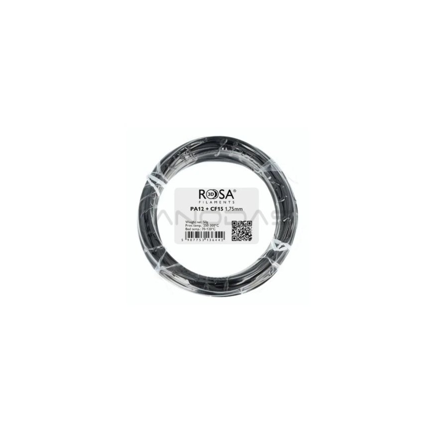 Rosa Plast Filament Rosa3D PA12 + 15CF 1.75mm 50g - Must