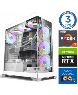 INTOP AQUA Ryzen 7 7800X3D 64GB DDR5 1TB SSD M.2 NVME+2TB RTX5080 16GB ilman-OS