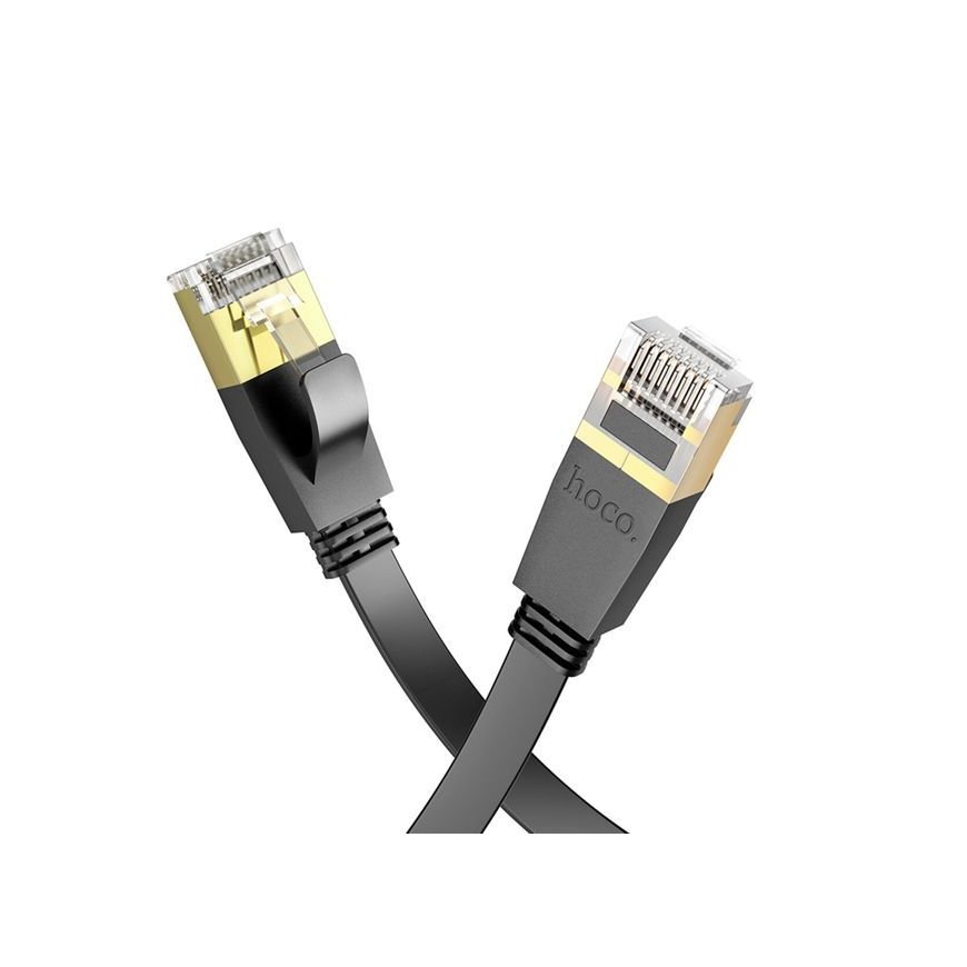 US07 General pure copper flat network cable(L10M) Black