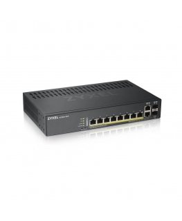 Zyxel GS1920-8HPV2 Valdomas Gigabit Ethernet (10/100/1000) Maitinimas per Eternetą (PoE) Juoda