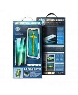 Стекло Apple 5D с полным клеем для iPhone 13 / 13 Pro / 14 черное + аппликатор