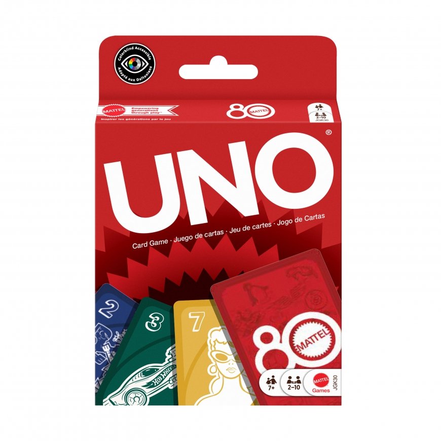 Games UNO Mattel 80th Ruby Red