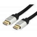 Equip 119382 HDMI kabelis 3 m HDMI A tipo (standartinis) Juoda, Sidabras Equip 119382 HDMI kabelis 3 m HDMI A tipo (standartinis) Juoda, Sidabras