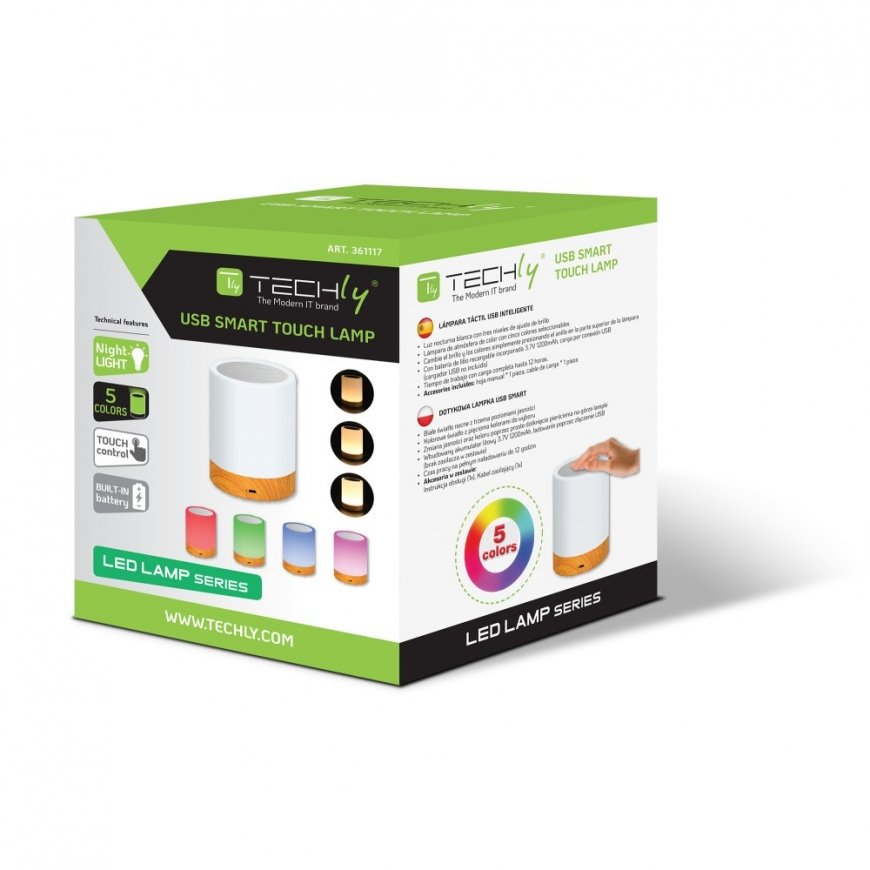 Techly I-LED TOUCH table lamp 1.6 W White – 2
